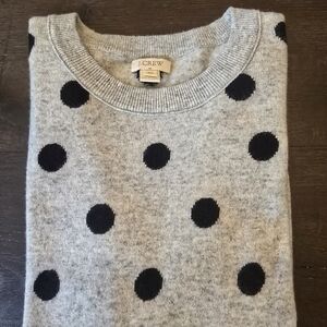 J. Crew Gray and Black Crew Neck Sweater